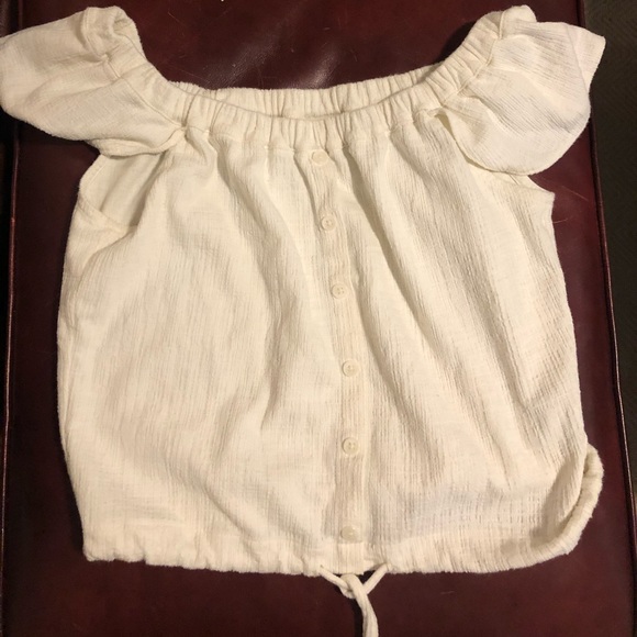 Madewell Texture and Thread off the shoulder top - Picture 3 of 5